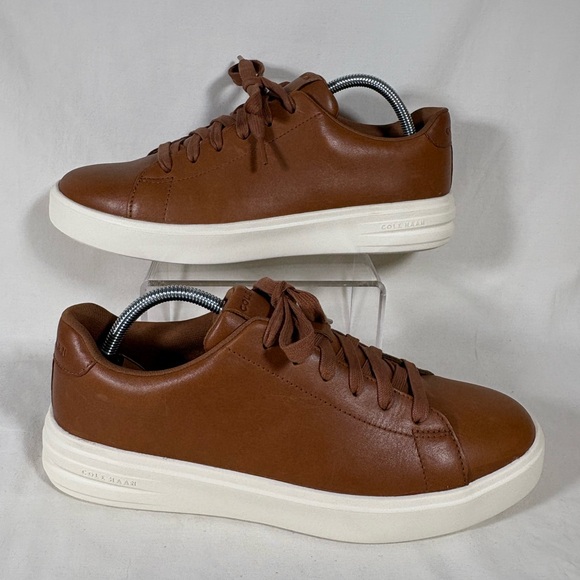 Cole Haan Grand 360 British Tan Leather Court Sneakers Men's Size 9M C39623 - Picture 1 of 10